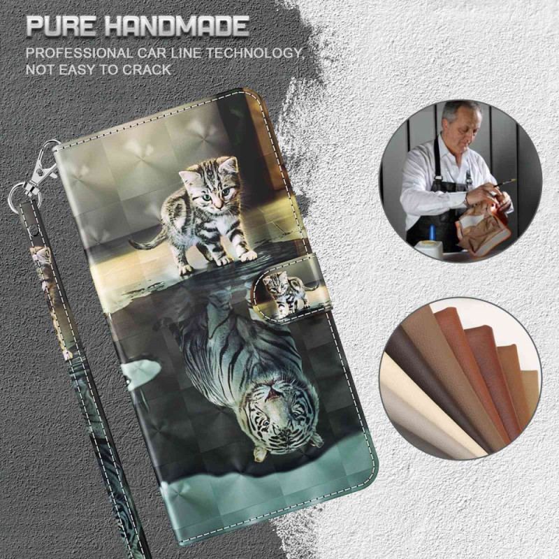 Etui Folio Do Samsung Galaxy A55 5g Kot I Tygrys Z Paskiem