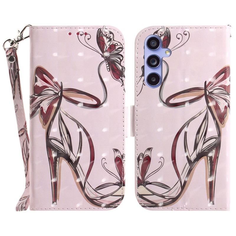 Etui Folio Do Samsung Galaxy A55 5g Pompka Z Paskiem