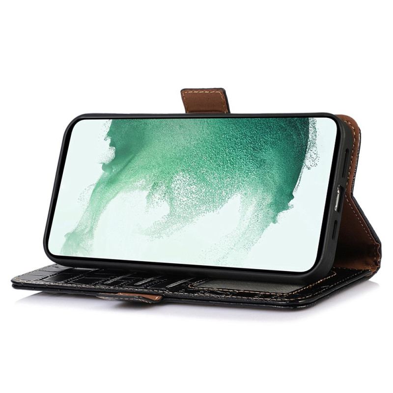Etui Folio Do Samsung Galaxy A55 5g Styl Krokodyla Z Blokowaniem Rfid
