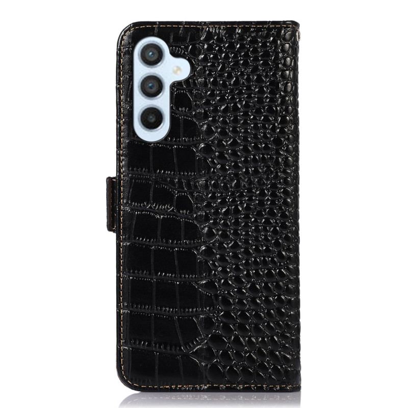 Etui Folio Do Samsung Galaxy A55 5g Styl Krokodyla Z Blokowaniem Rfid