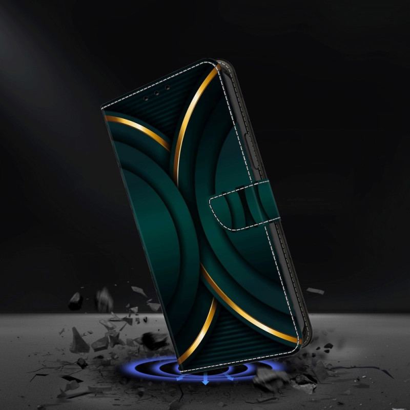 Etui Folio Do Samsung Galaxy A55 5g Złoty Kontur