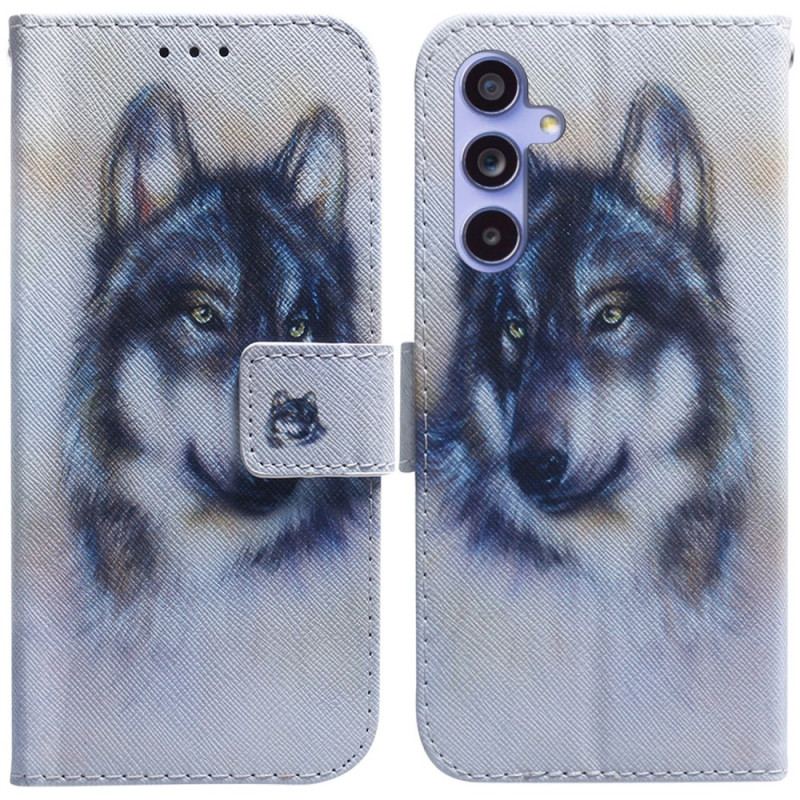 Etui Folio Samsung Galaxy A55 5g Akwarela Wilk