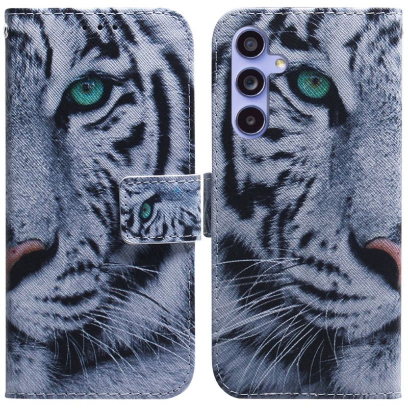 Etui Folio Samsung Galaxy A55 5g Biały Tygrys