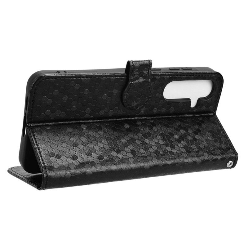 Etui Folio Samsung Galaxy A55 5g Błyszczący Pasek W Kropki Etui Ochronne
