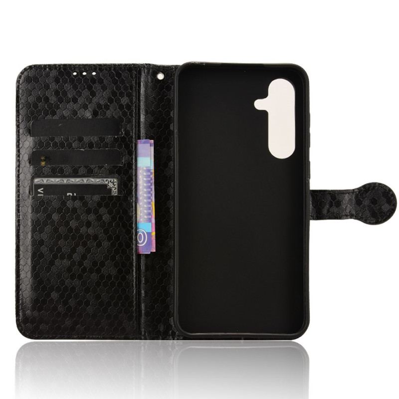 Etui Folio Samsung Galaxy A55 5g Błyszczący Pasek W Kropki Etui Ochronne