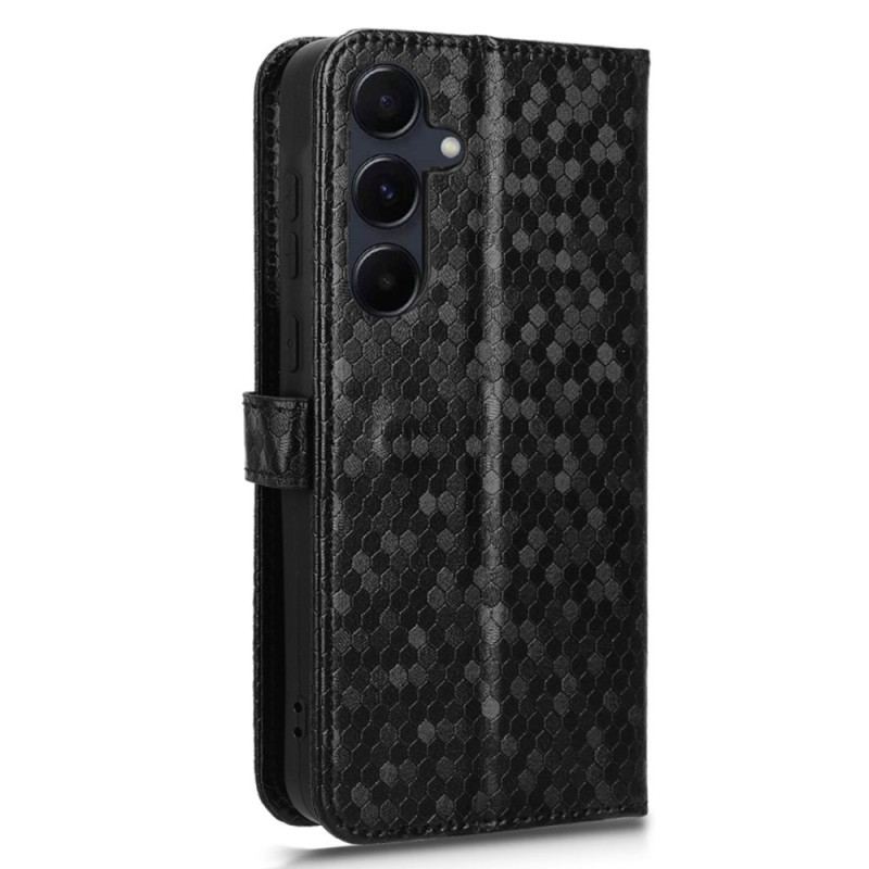 Etui Folio Samsung Galaxy A55 5g Błyszczący Pasek W Kropki Etui Ochronne
