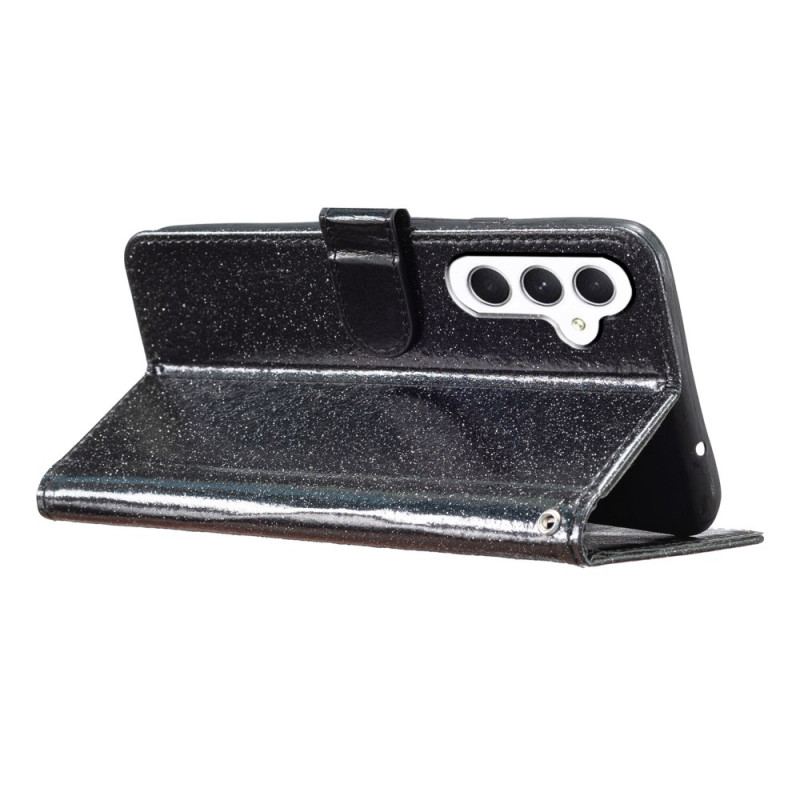 Etui Folio Samsung Galaxy A55 5g Cekinowy Pasek Etui Ochronne