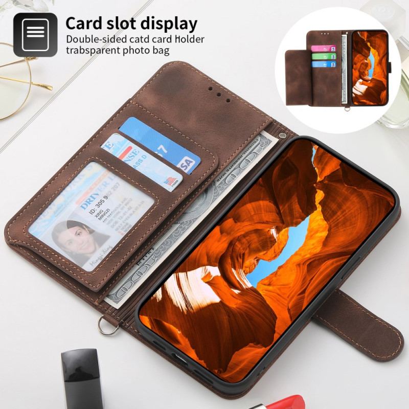 Etui Folio Samsung Galaxy A55 5g Koronka Z Paskiem I Paskiem Na Ramię