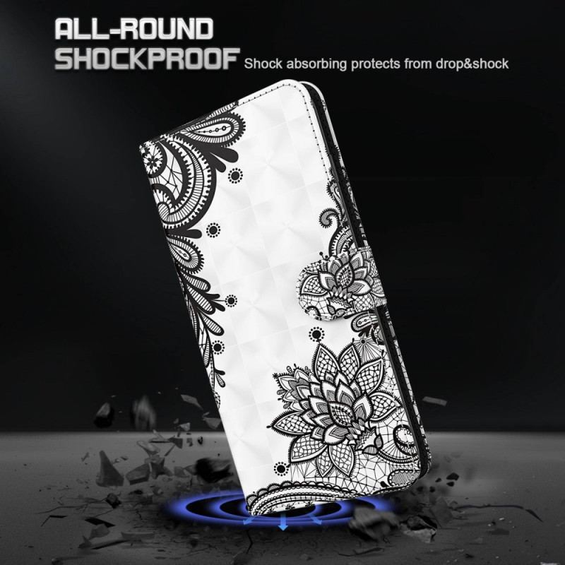 Etui Folio Samsung Galaxy A55 5g Koronkowy Pasek