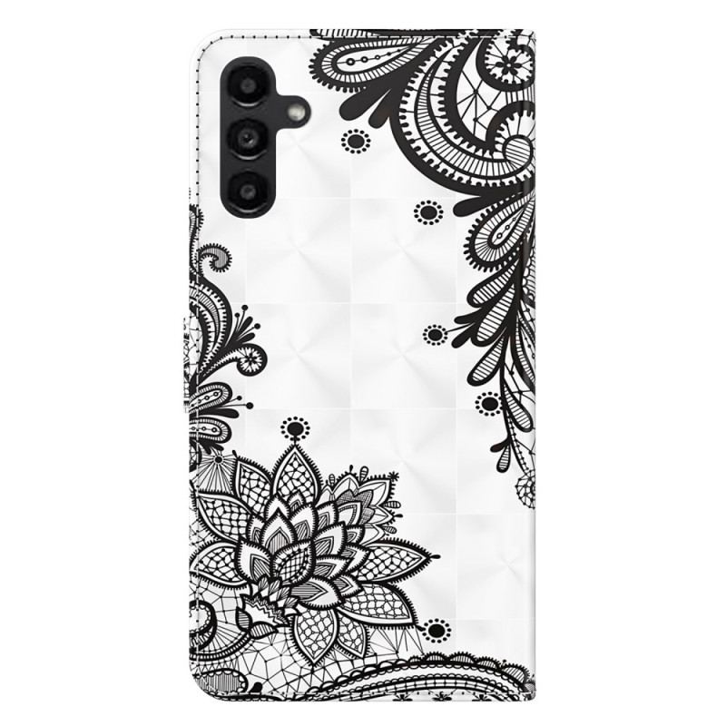 Etui Folio Samsung Galaxy A55 5g Koronkowy Pasek
