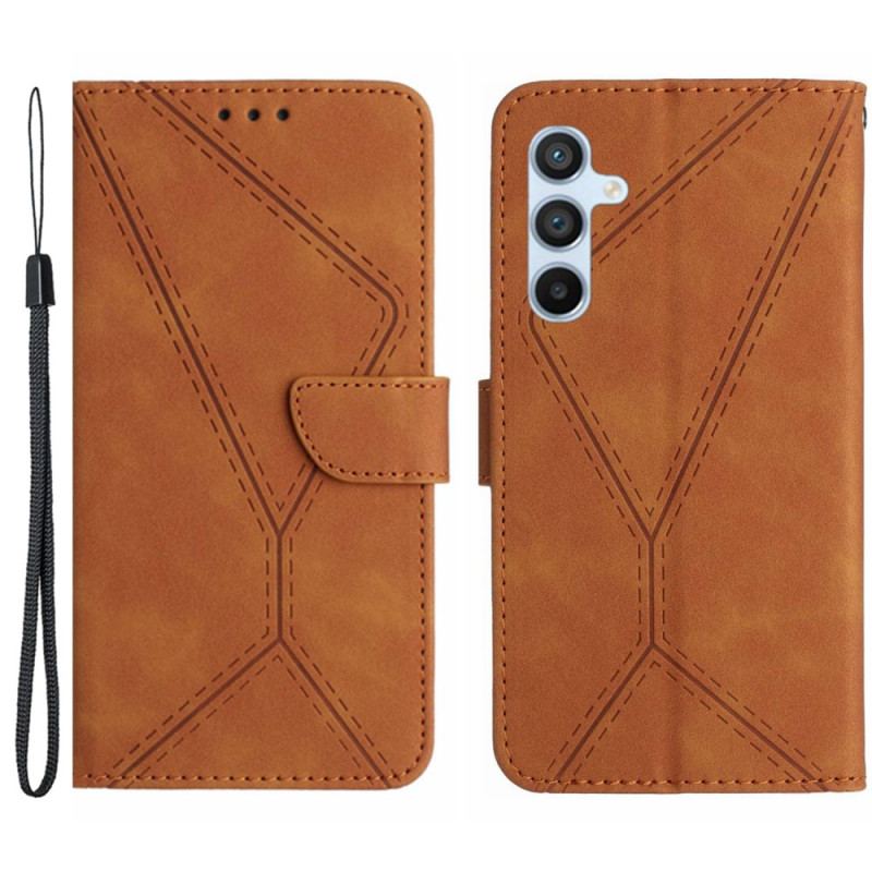 Etui Folio Samsung Galaxy A55 5g Linie I Kropkowane Paski