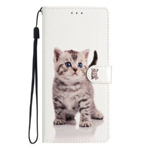 Etui Folio Samsung Galaxy A55 5g Mały Kot Z Paskiem