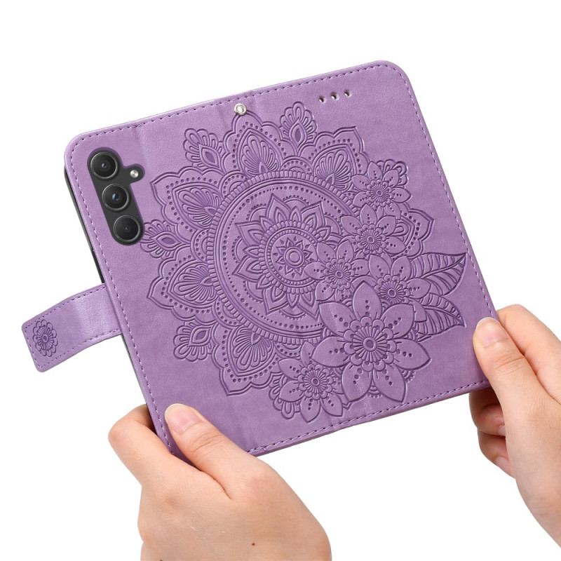 Etui Folio Samsung Galaxy A55 5g Mandala Kwiatowa Z Paskiem