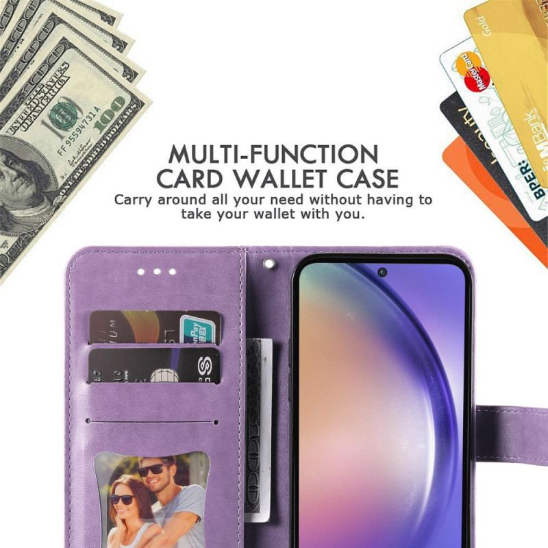 Etui Folio Samsung Galaxy A55 5g Mandala Kwiatowa Z Paskiem