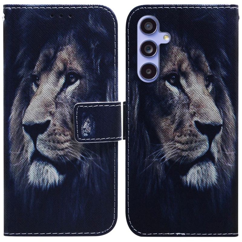 Etui Folio Samsung Galaxy A55 5g Śniący Lew Etui Ochronne