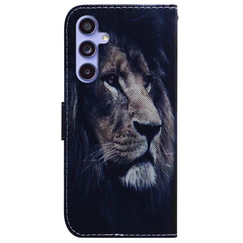 Etui Folio Samsung Galaxy A55 5g Śniący Lew Etui Ochronne