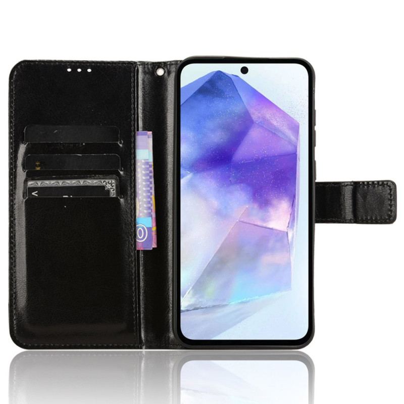 Etui Folio Samsung Galaxy A55 5g Sztuczna Skóra Z Paskiem