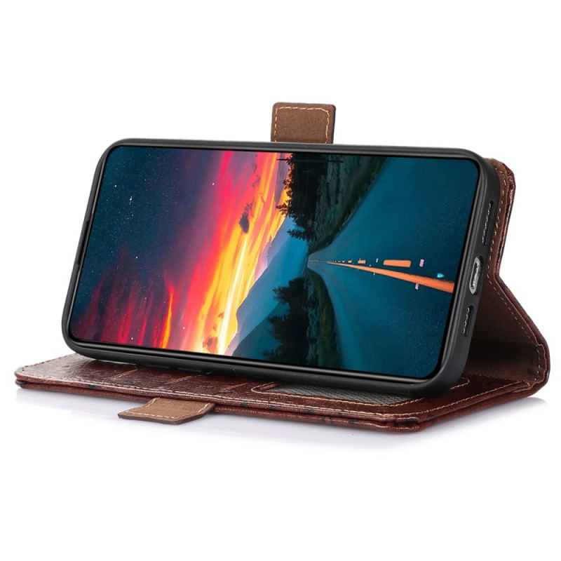 Etui Folio Samsung Galaxy A55 5g Tekstura Strusia I Funkcja Blokowania Rfid