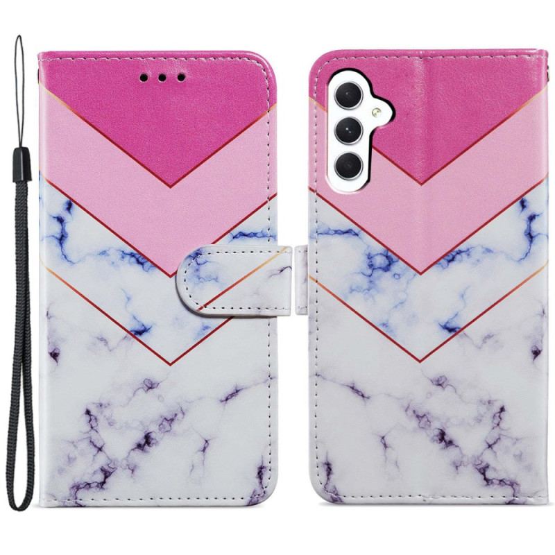 Etui Folio Samsung Galaxy A55 5g Wędzony Marmur W Lnaière Etui Ochronne