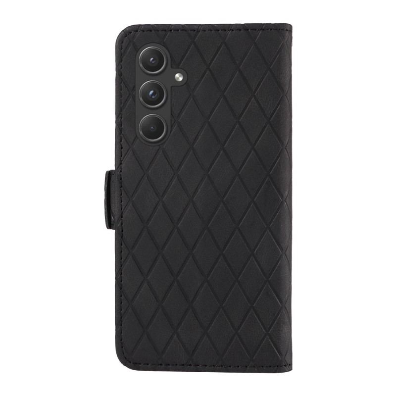 Etui Folio Samsung Galaxy A55 5g Wiele Diamentów Z Paskiem Etui Ochronne