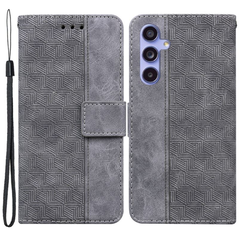 Etui Folio Samsung Galaxy A55 5g Wzór Tkanego Paska