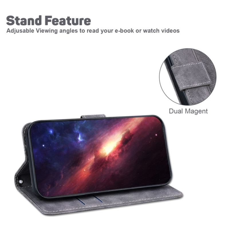 Etui Folio Samsung Galaxy A55 5g Wzór Tkanego Paska
