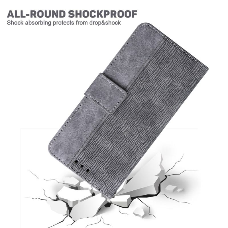 Etui Folio Samsung Galaxy A55 5g Wzór Tkanego Paska