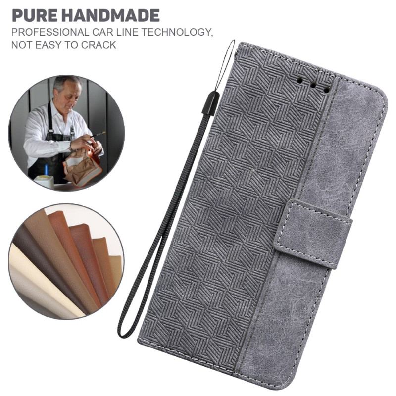 Etui Folio Samsung Galaxy A55 5g Wzór Tkanego Paska