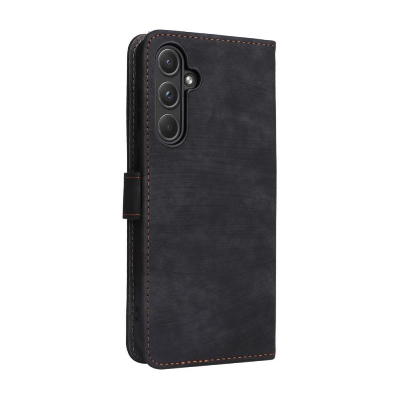 Etui Folio Samsung Galaxy A55 5g Zamszowy Pasek Blokujący Rfid Etui Ochronne