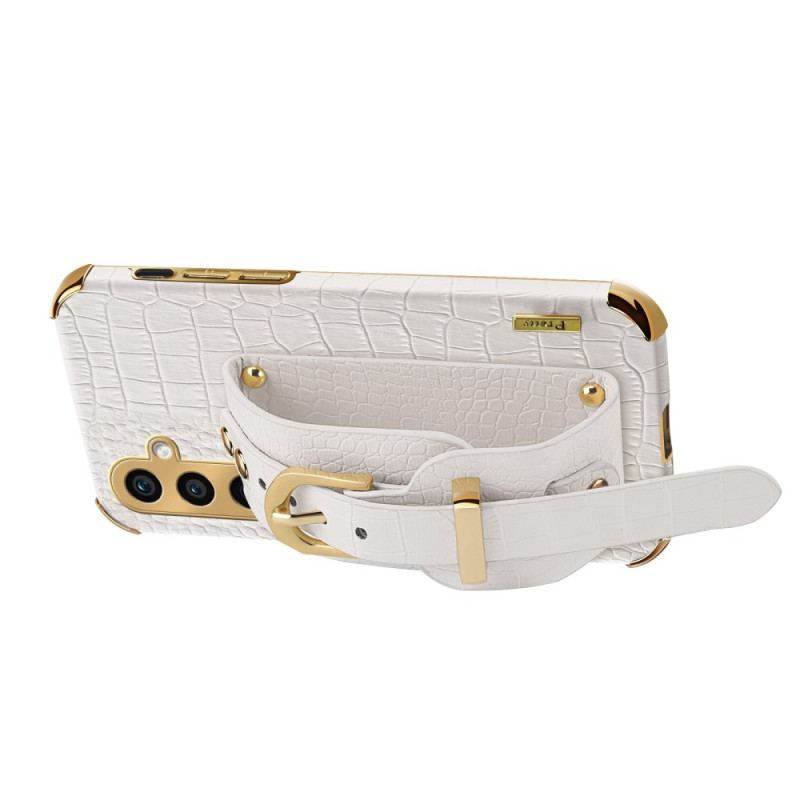 Etui Samsung Galaxy A55 5g Bransoletka I Uchwyt W Stylu Krokodyla Etui Ochronne