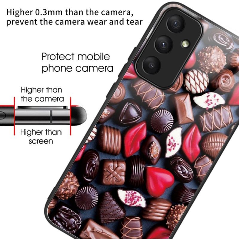 Etui Samsung Galaxy A55 5g CZekoladki Ze Szkła Hartowanego