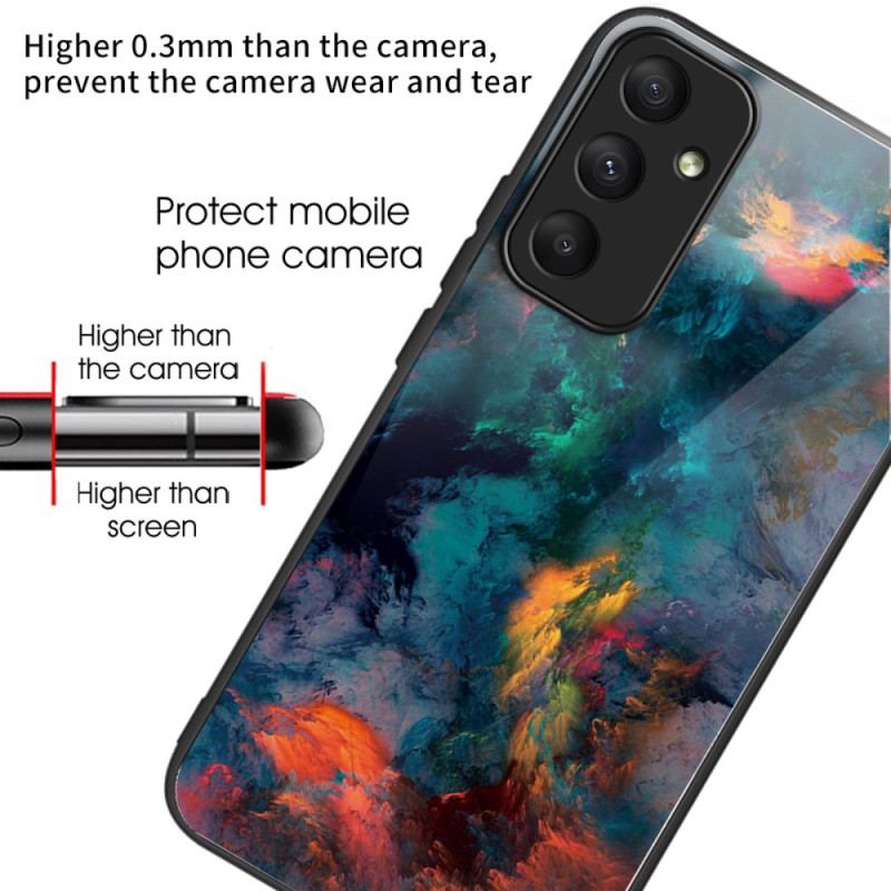 Etui Samsung Galaxy A55 5g Kolorowe Chmurki Ze Szkła Hartowanego