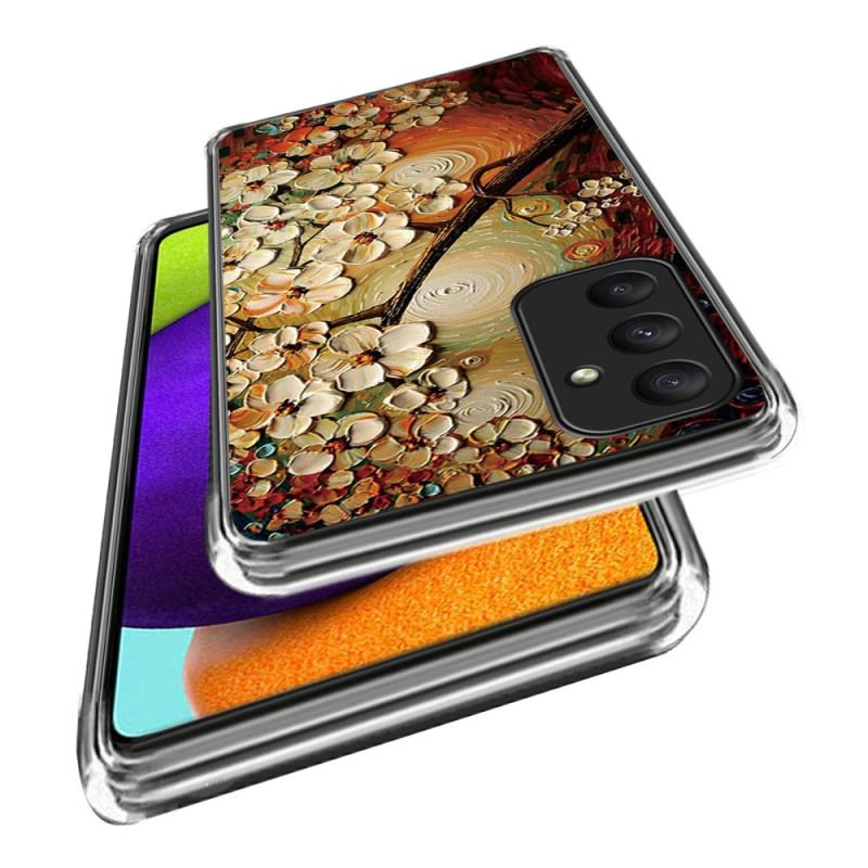 Etui Samsung Galaxy A55 5g Malowane Kwiaty