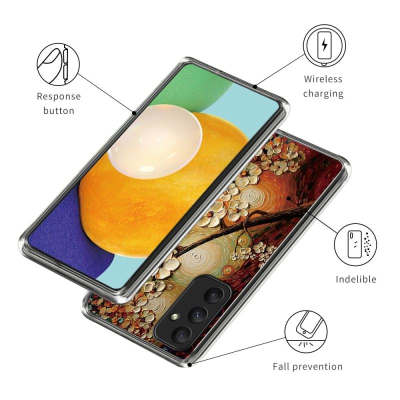 Etui Samsung Galaxy A55 5g Malowane Kwiaty