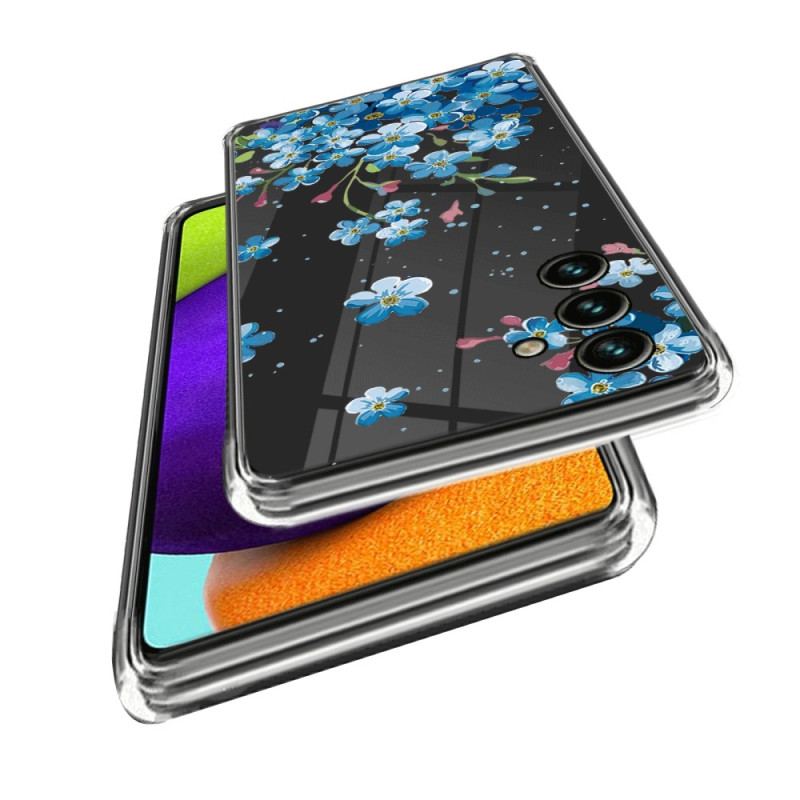 Etui Samsung Galaxy A55 5g Niebieskie Kwiaty
