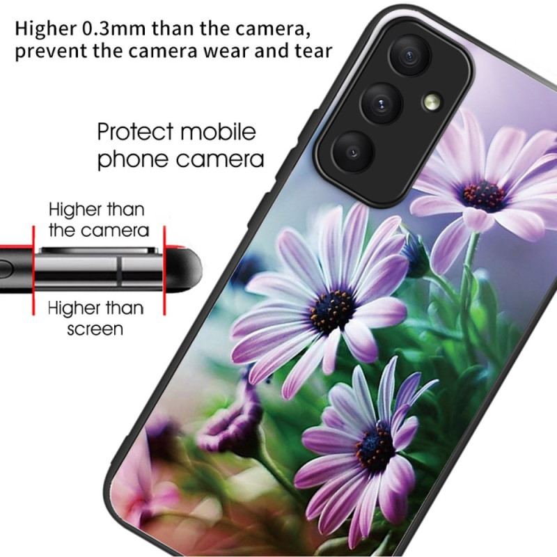 Etui Samsung Galaxy A55 5g Szkło Hartowane W Kolorze Fioletowej Chryzantemy