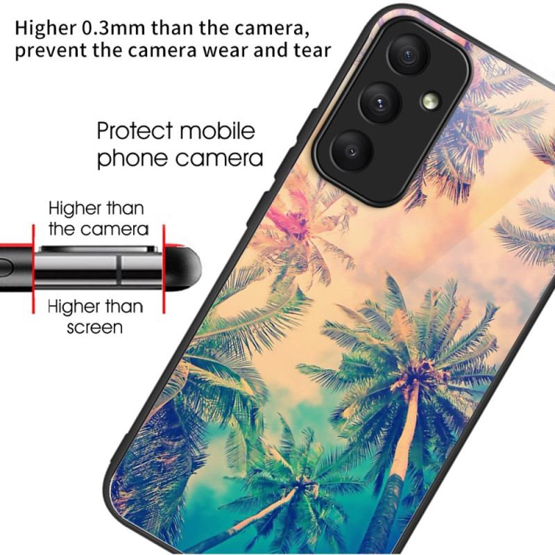 Etui Samsung Galaxy A55 5g Szkło Hartowane W Kształcie Palmy Etui Ochronne