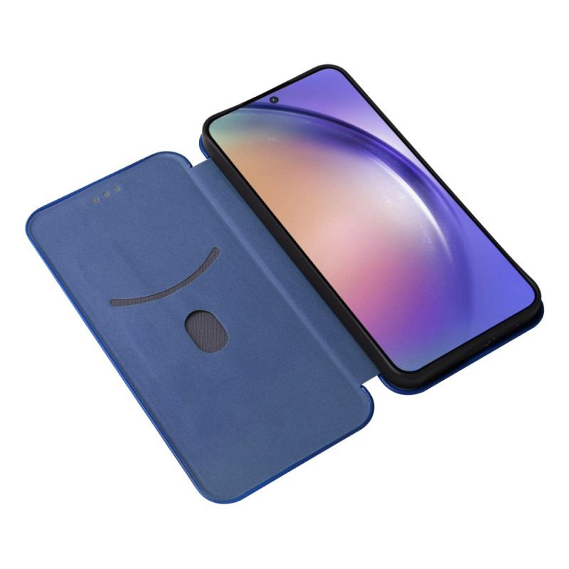Flip Kotelot Samsung Galaxy A55 5g Etui Na Telefon Tekstura Włókna Węglowego