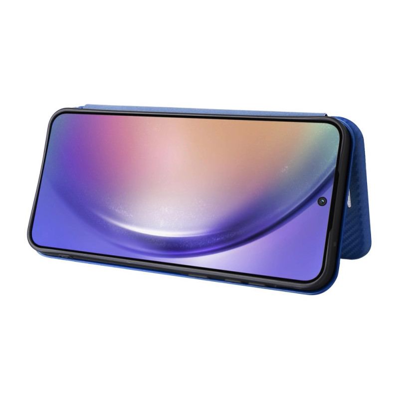 Flip Kotelot Samsung Galaxy A55 5g Etui Na Telefon Tekstura Włókna Węglowego