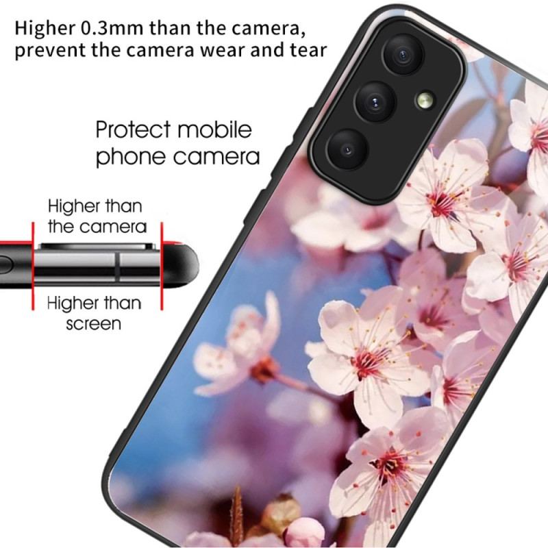 Futerały Samsung Galaxy A55 5g Etui Na Telefon Kwiaty Brzoskwini Ze Szkła Hartowanego