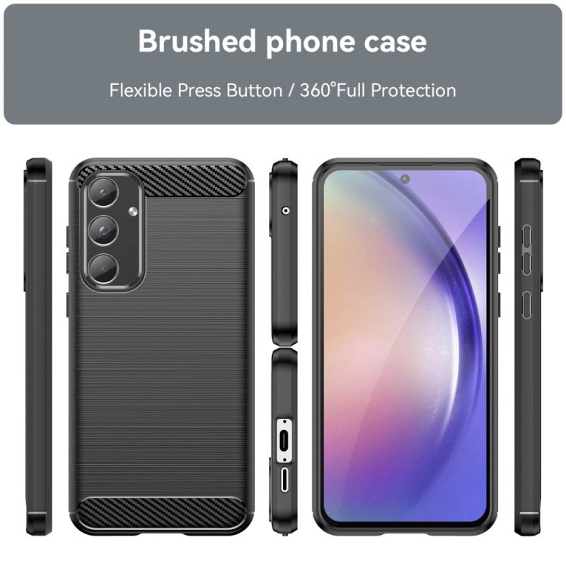 Futerały Samsung Galaxy A55 5g Etui Na Telefon Szczotkowane Włókno Węglowe