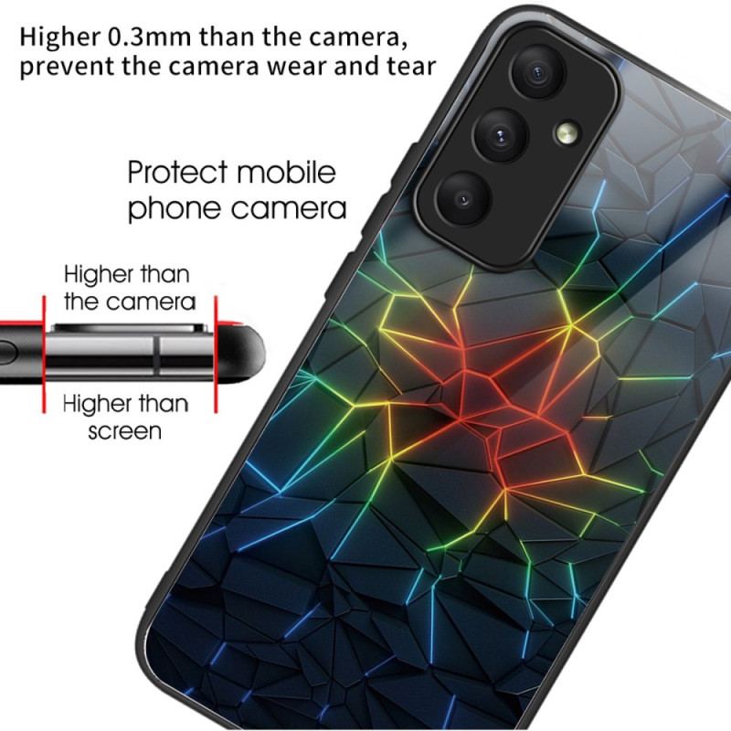 Futerały Samsung Galaxy A55 5g Etui Na Telefon Wzór Geometryczny Ze Szkła Hartowanego