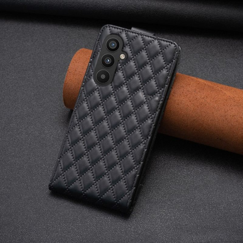Skórzany Futerał Samsung Galaxy A55 5g Etui Na Telefon Pikowana Pionowa Klapa
