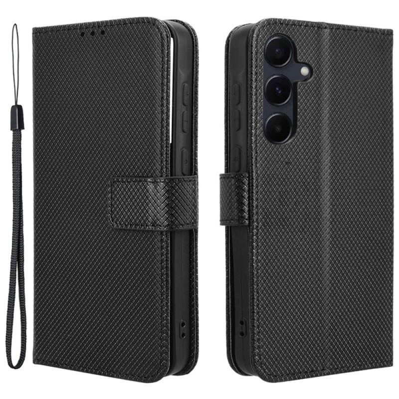 Skórzany Futerał Samsung Galaxy A55 5g Etui Na Telefon Teksturowany Pasek