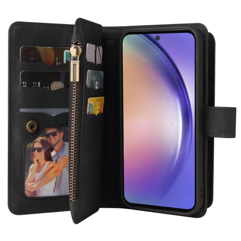 Skórzany Futerał Samsung Galaxy A55 5g Etui Na Telefon Wielofunkcyjny Pasek