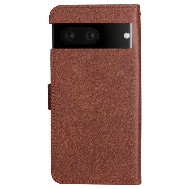Etui Folio do Google Pixel 7 z Łańcuch Zwykły Z Paskiem