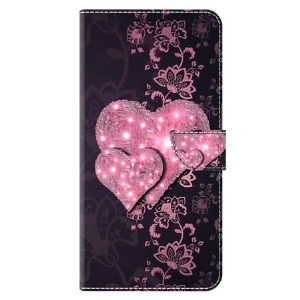 Etui Folio Do Xiaomi Redmi Note 13 5g Koronkowe Serca