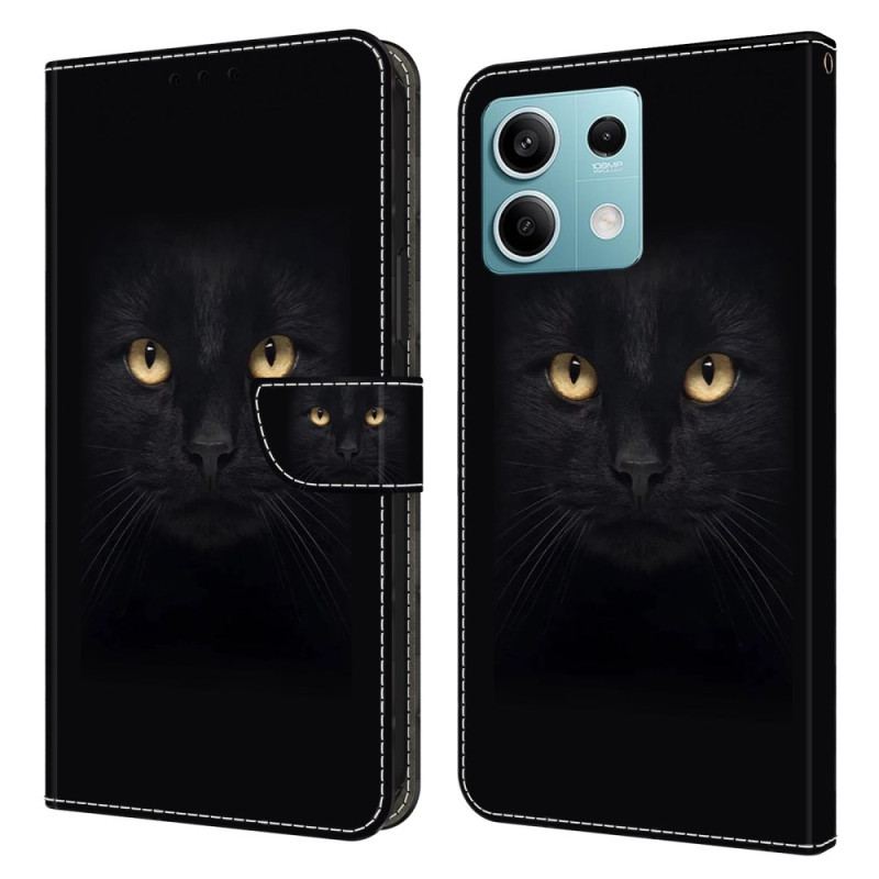 Etui Folio Xiaomi Redmi Note 13 5g CZarny Kot Etui Ochronne