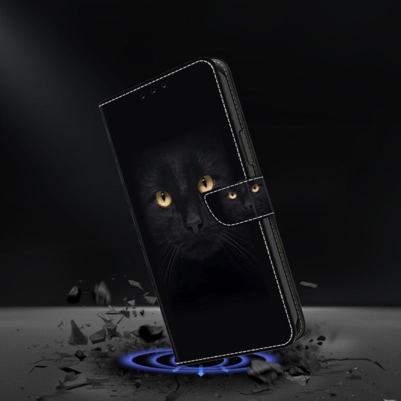 Etui Folio Xiaomi Redmi Note 13 5g CZarny Kot Etui Ochronne