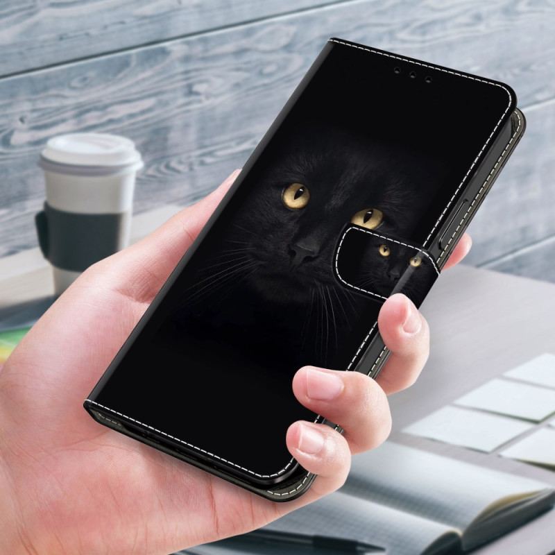 Etui Folio Xiaomi Redmi Note 13 5g CZarny Kot Etui Ochronne